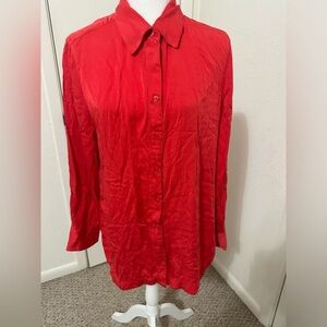 Chico's red orange long sleeve size 2 large